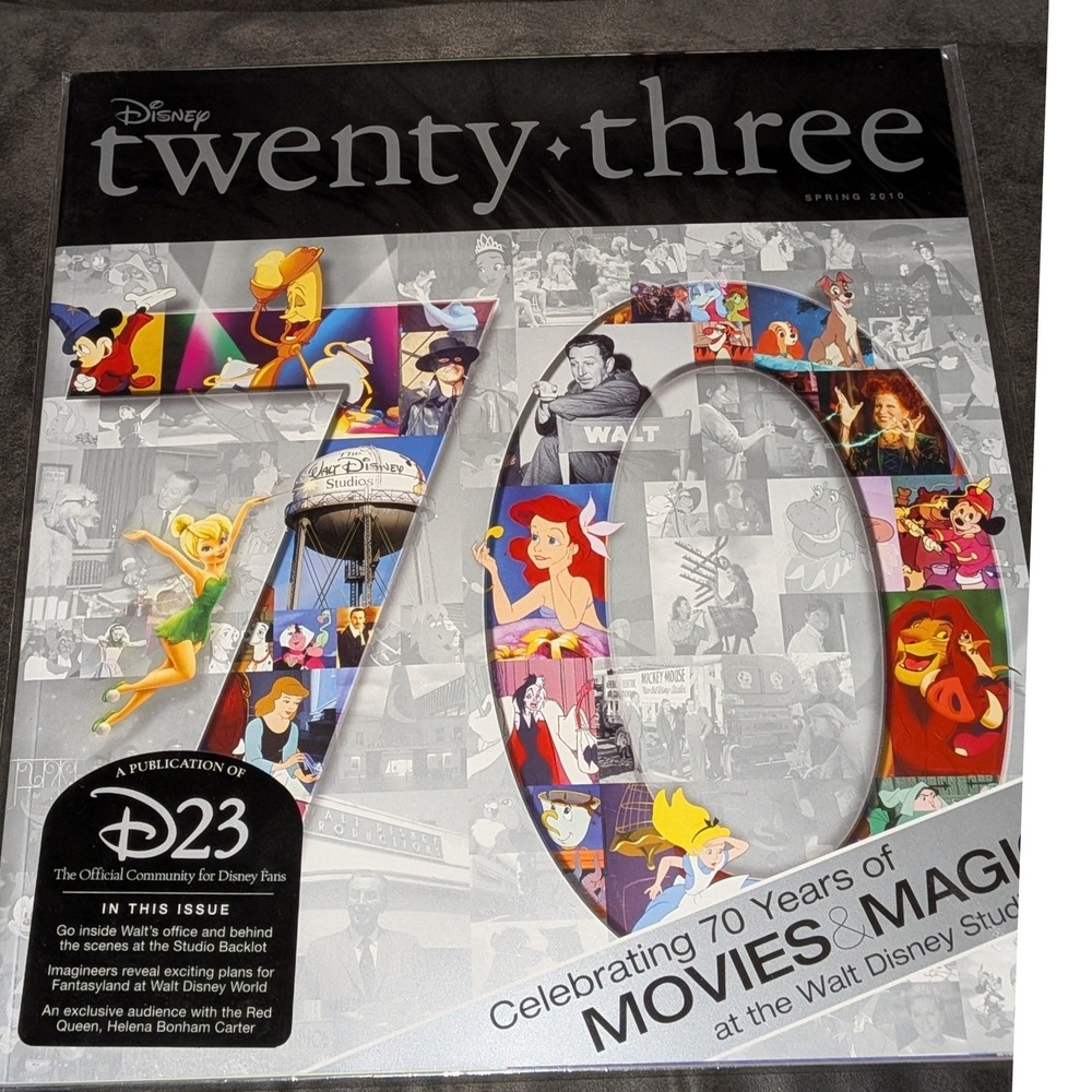 Disney Twenty-Three Magazine Spring 2010 D23‎ 70 Years Movies & Magic Studio NIP
